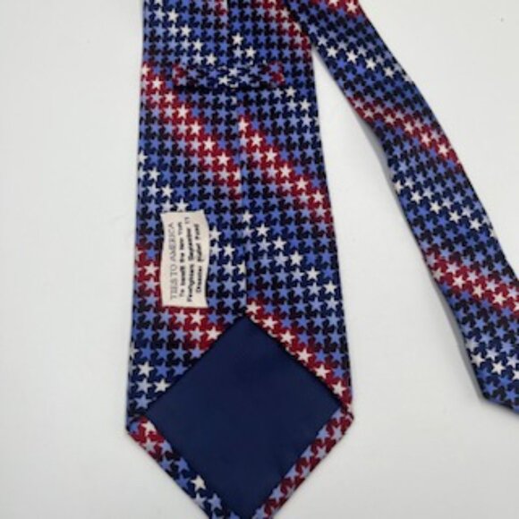 Ties To America Patriotic‎ Stars Silk Necktie - Picture 4 of 6